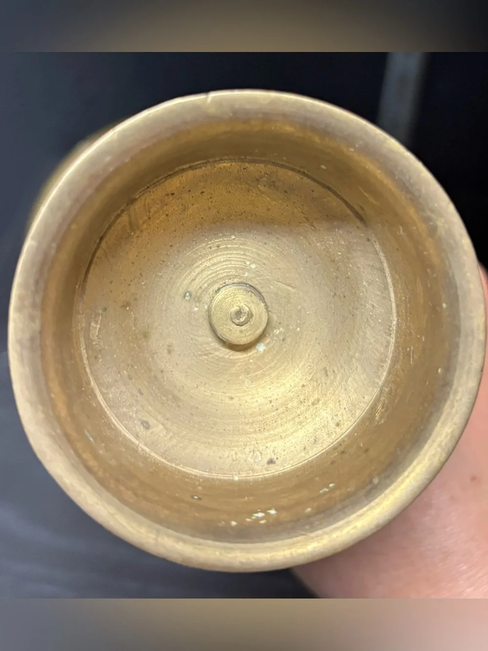 Brass Candle Holder classic baluster-style stem and a stepped round base.